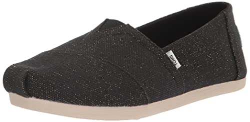 TOMS Damen Alpargata Print Glitter Flacher Slipper, Black, 42 EU von TOMS