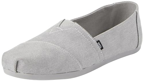 TOMS Damen Alpargata Flacher Slipper, Ultimate Gray Distressed Twill, 36.5 EU von TOMS
