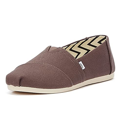 TOMS Damen Alpargata aus recycelter Baumwolle Flache Slipper, Ash Recycled Cotton Canvas , 38.5 EU von TOMS