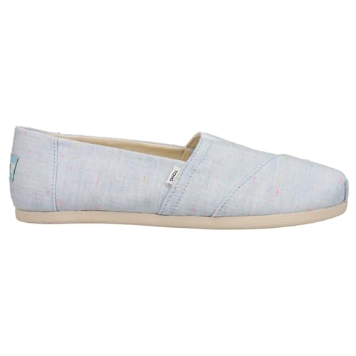 TOMS Damen Alpargata Print Flache Slipper, Leinen Hellblau, 36 von TOMS