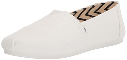 TOMS Damen Alpargata aus recycelter Baumwolle Flache Slipper, Weiß, 36 EU von TOMS