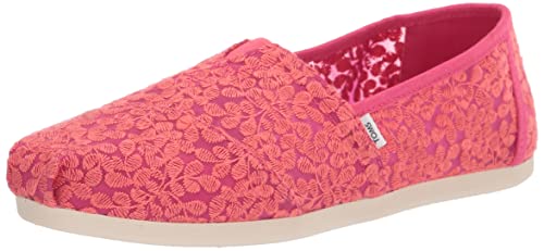 TOMS Damen Alpargata Print Flache Slipper, Pflanzlicher Schnürsenkel Rosa, 42.5 von TOMS