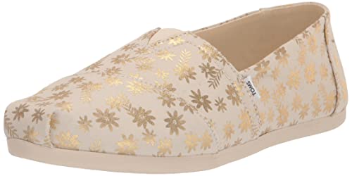 TOMS Damen Alpargata Print Flacher Slipper, Natural Golden, 37 EU von TOMS