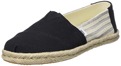 TOMS Damen Alpargata Rope Classic Flacher Slipper, Dark Black, 36.5 EU von TOMS