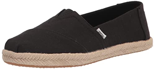 TOMS Damen Alpargata Rope Classic Flacher Slipper, Total Black, 36.5 EU von TOMS