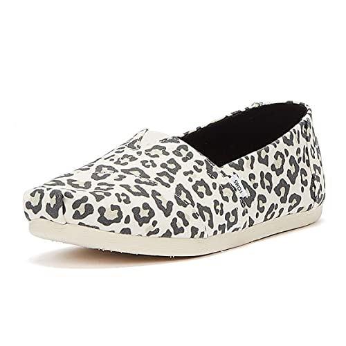 TOMS Damen Alpargata Slip on Flats Flacher Slipper, Egret Snow Leopard Print, 38.5 EU von TOMS