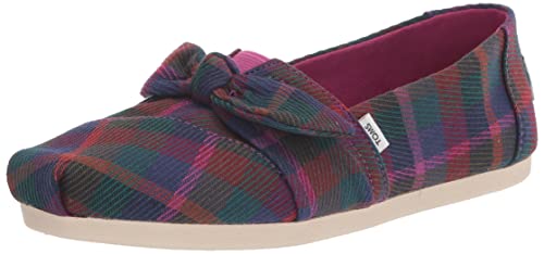 TOMS Damen Alpargata Loafer Flat, Dunkelfuchsienfarbenes Karomuster, 37 EU von TOMS