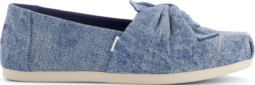 TOMS Damen Alpargata Wide Loafer Flat, Dark Sky Strukturierter Denim-Knoten, 39 EU von TOMS