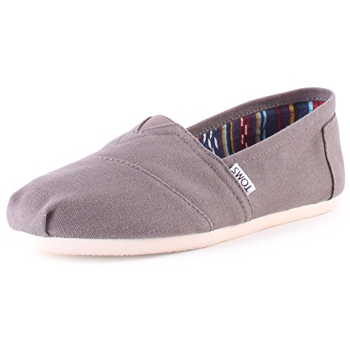 TOMS ALPARGATA Loafer Flat Espadrille Canvas Damen Grau 35,5 EU von TOMS
