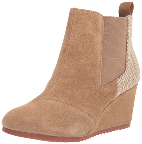TOMS Damen Bailey Stiefelette, Toffee Suede Herringbone, 37 EU von TOMS