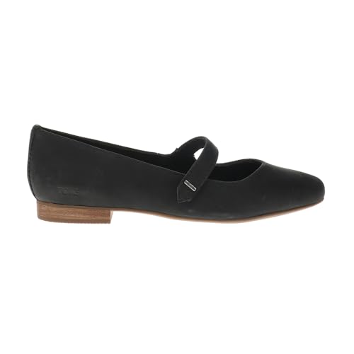 TOMS Bianca Mary Jane Ballerinas für Damen, leger, Beige, Schwarz, 39 EU von TOMS