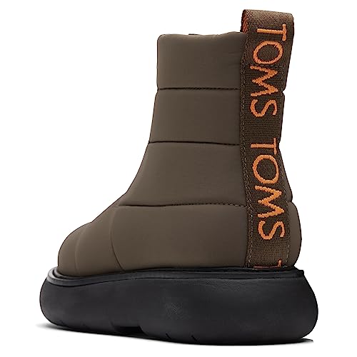 TOMS Alpargata Mallow Puffer Boots Logostickerei Synthetik uni Alpargata Mallow Puffer Stiefelette olive Textil von TOMS