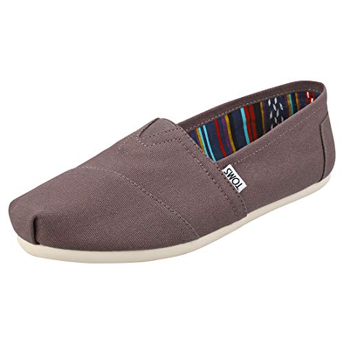 TOMS ALPARGATA Loafer Flat Espadrille Canvas Damen Grau 36.5 EU von TOMS