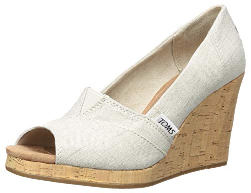 TOMS Damen Classic Wedge Espadrilles, Off White, 36 EU von TOMS