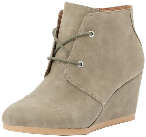 TOMS Damen Colette Stiefelette, Dunkelgraues Wildleder, 40 EU von TOMS