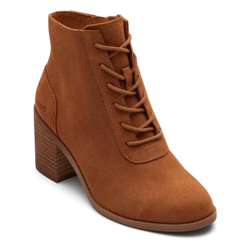 TOMS Damen Evelyn Schnürschuh Stiefelette, Braun-Tan Suede, 37.5 EU von TOMS