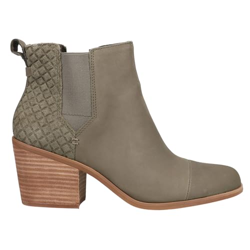 TOMS Damen Everly Stiefel, Olive Night Wildleder-Prägung Waffel, 42 EU von TOMS