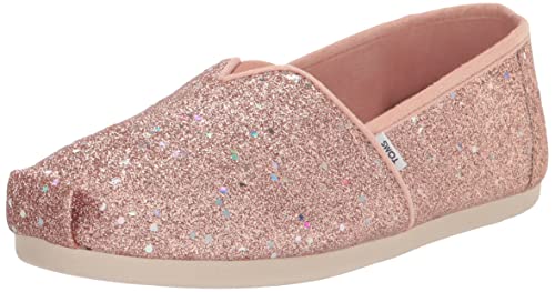 TOMS Damen Glitter Alpargata Flache Slipper, Rosa, 36 EU von TOMS