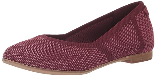 TOMS Damen Jutti Neat Ballerinas, Deep Burgundy Repreve Knit, 39 EU von TOMS