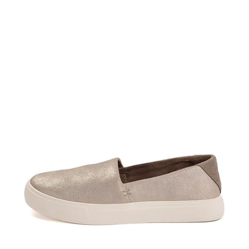 TOMS Damen Kameron Slip on Sneaker, Champagner Metallic Suede Suede, 37 EU von TOMS