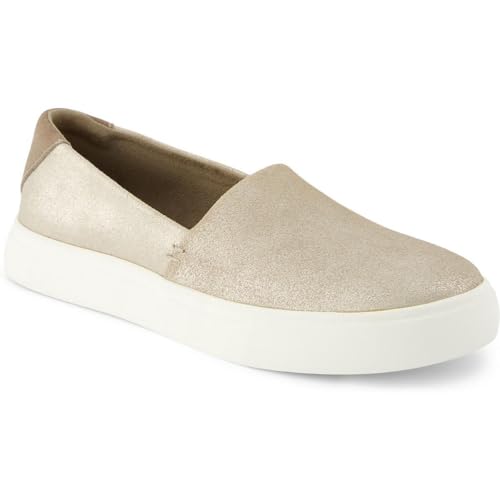 TOMS Damen Kameron Slip on Sneaker, Champagner Metallic Suede Suede, 37.5 EU von TOMS