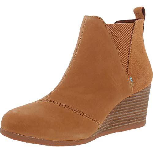 TOMS Damen Kelsey Mode-Stiefel, Hellbraunes geöltes Nubukleder/Wildleder, 40 EU von TOMS