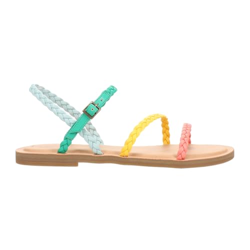 TOMS Damen Kira Flache Sandale, Multi Synthetic Braid, 41 EU von TOMS