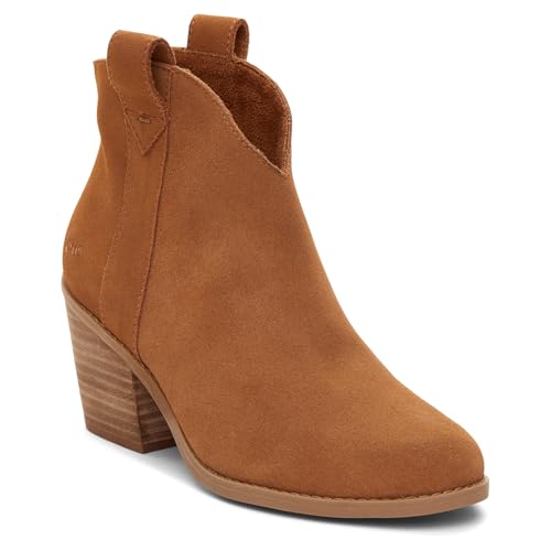 TOMS Damen Konstanz Stiefelette, Braun-Tan Suede, 42 EU von TOMS