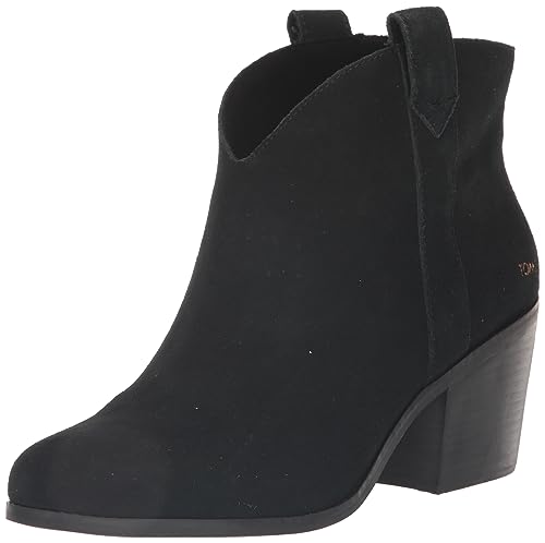 TOMS Damen Konstanz Stiefelette, Schwarzes, schwarzes Wildleder, 38 EU von TOMS