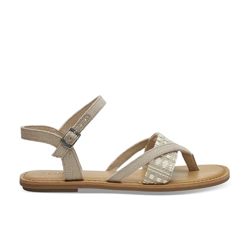 TOMS Damen Lexie Flache Sandale, Tan, 42.5 EU von TOMS