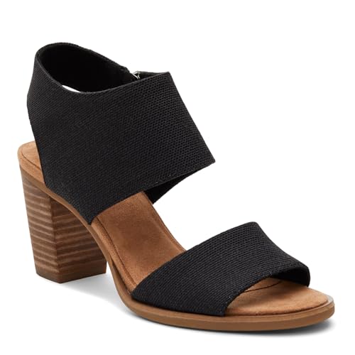 TOMS Damen Majorca Cutout Sandale mit Absatz, Black Melange Woven, 36.5 EU TOMS Damen Majorca Cutout Sandale mit Absatz, Black Melange Woven, 36.5 EU von TOMS