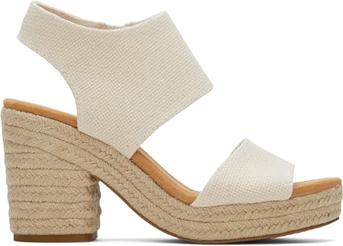 TOMS Damen Majorca Platform Sandale Mit Absatz, Natur, 38 EU von TOMS