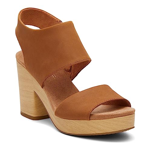 TOMS Damen Majorca Platform Sandale mit Absatz, Tan, 37 EU von TOMS