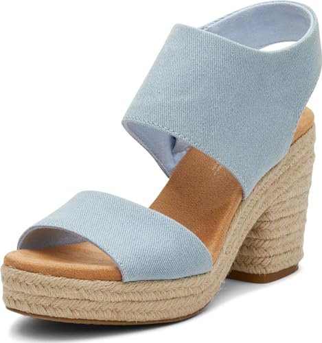 TOMS Damen Majorca Platform Sandale mit Absatz, Pastel Blue, 36.5 EU TOMS Damen Majorca Platform Sandale mit Absatz, Pastel Blue, 36.5 EU von TOMS