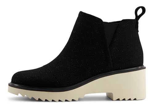 TOMS Damen Maude Mode-Stiefel, Black Shimmer Twill, 35.5 EU von TOMS
