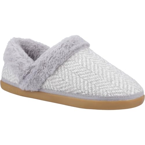 TOMS Damen Oslo Hausschuh, Nieselgraues, gemütliches Fischgrätenmuster, 37 EU von TOMS