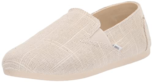 TOMS Damen Redondo Flacher Slipper, Natürliches metallisches Slubby-Gewebe, 40 EU von TOMS