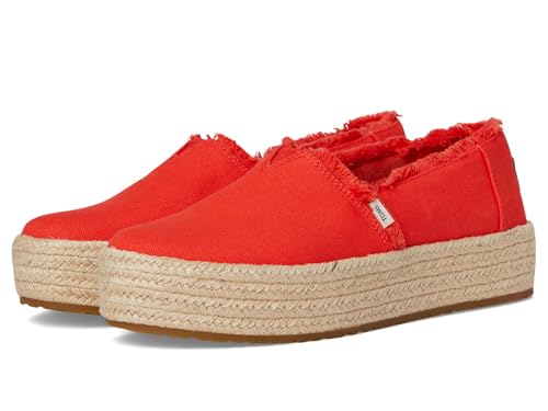 TOMS Damen Valencia Espadrille, Flame Canvas Fray, 35.5 EU von TOMS