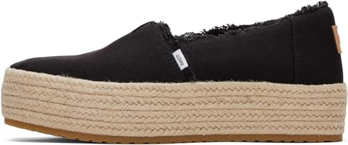 TOMS Damen Valencia Plattform, Schwarz Leinen, 43 EU von TOMS