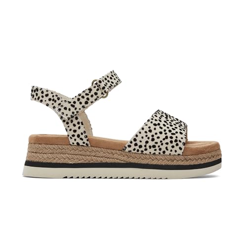 TOMS Mädchen Diana Keilsandale, Nebel Beflockter Mini Gepard, 36 EU von TOMS