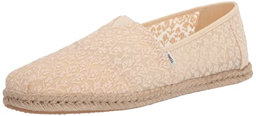 TOMS Damen Cuerda Alpargata Flacher Slipper, Natural Posy Lace, 41 EU von TOMS