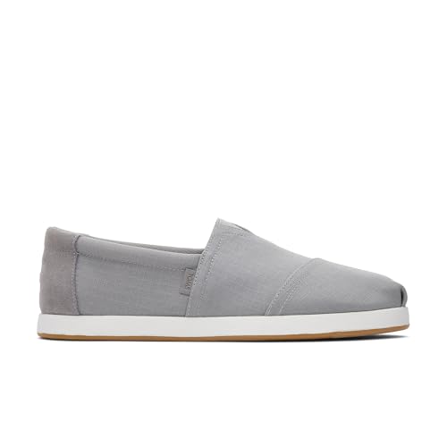 TOMS Herren ALP FWD Flacher Slipper, Ultimate Grey Recycled Ripstop Cotton Canvas Distressed Suede, 44 EU von TOMS