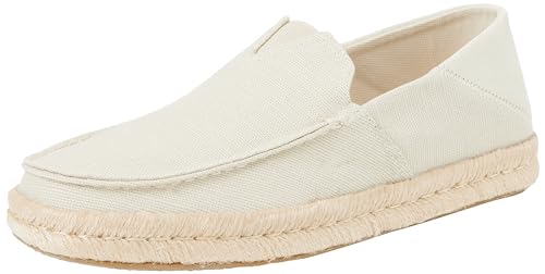 TOMS Herren Alonso Loafer Rope Flacher Slipper, Fog Heritage Canvas/Suede, 41 EU von TOMS