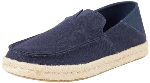 TOMS Herren Alonso Loafer Rope Flacher Slipper, Navy Heritage Canvas/Suede, 42.5 EU von TOMS