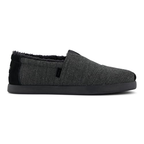 TOMS Herren Alp FWD Flacher Slipper, Grau/Fischgrätmuster, 43.5 EU von TOMS