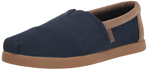 TOMS Herren Alp FWD Flacher Slipper, Marineblauer gebürsteter Twill, 43 EU von TOMS