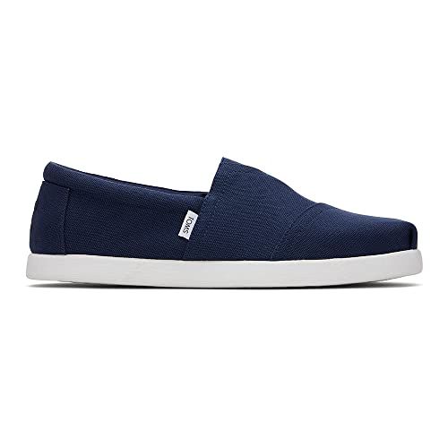 TOMS Herren Alp FWD Flacher Slipper, Marineblaues recyceltes Baumwoll-Leinen, 41 EU von TOMS