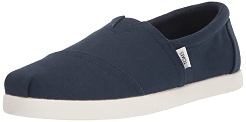 TOMS Herren Alp FWD Flacher Slipper, Marineblaues recyceltes Baumwoll-Leinen, 46 EU von TOMS