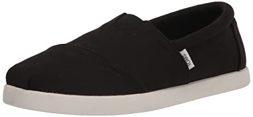 TOMS Herren Alp FWD Flacher Slipper, Schwarzes recyceltes Baumwollleinen, 43.5 EU von TOMS