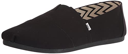 TOMS Herren Alpargata aus recycelter Baumwolle Flache Slipper, SCHWARZ, 39 EU von TOMS